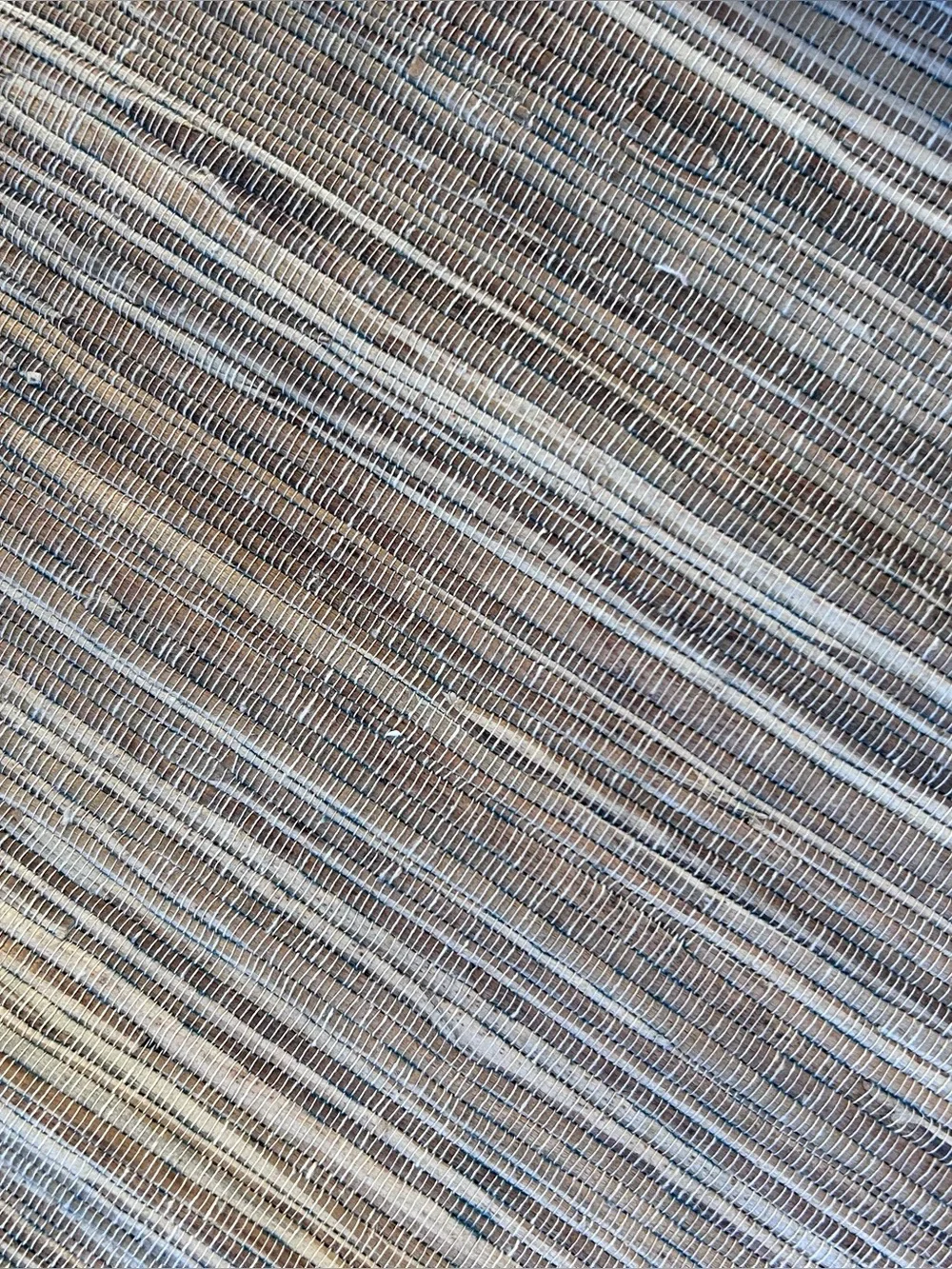Artisan Ikat-Inspired Woven Natural Grasscloth Wall Art/Runner #0701269
